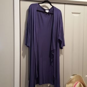 Large cotton feel navy Shirley kimono